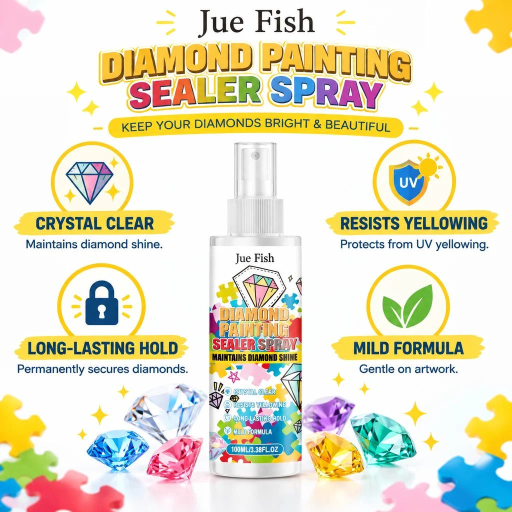 100ml Diamond Painting Sealer Spray Quick-drying Craft Protector Clear Finish Diamond Art Sealer for DIY Artwork Protection
