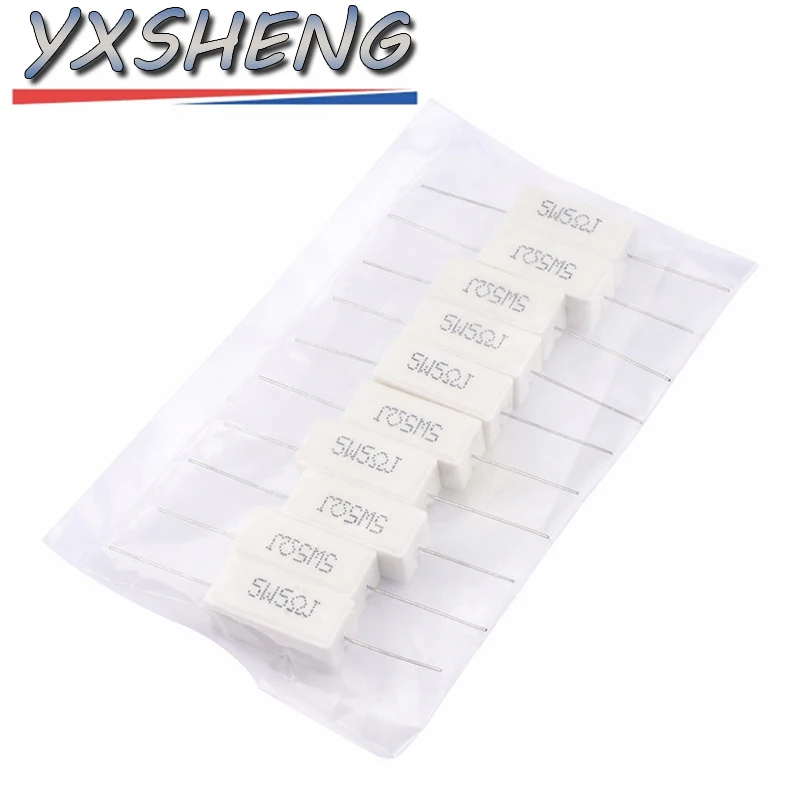 10 قطعة مقاومة الاسمنت 5 واط 0.1R ~ 10 كيلو أوم 0.33R 1R 10R 100R 0.22 0.33 1 10 100 1 كيلو 10 كيلو أوم الاسمنت المقاوم