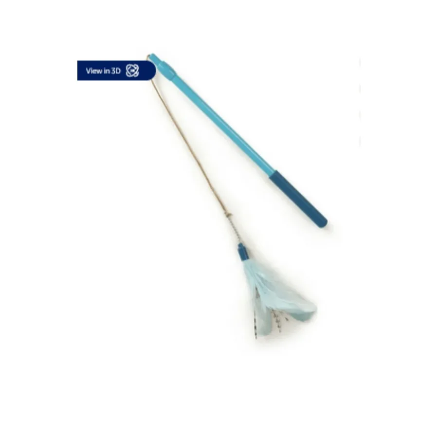 

SmartyKat Frisky Flyer Interactive Cat Toy Extendable and Retractable Wand with Feathers