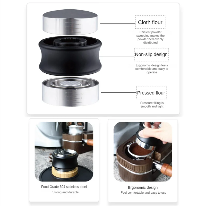 BBNV-1 قطعة موزع القهوة العبث المزدوج رئيس القهوة مستوي أسود ل 54 مللي متر Breville Portafilter