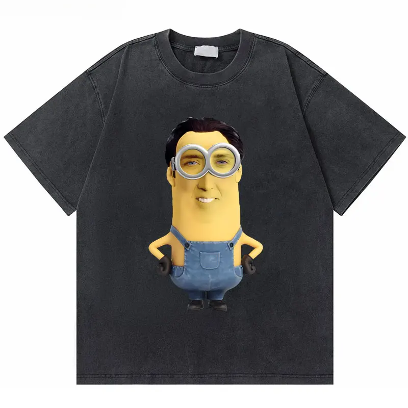 Washed Vintage Minolas Nicolas Cage Funny Meme T-Shirt Kanye West Minye Men Women Hip Hop Oversized T Shirt Male Cotton T-shirts