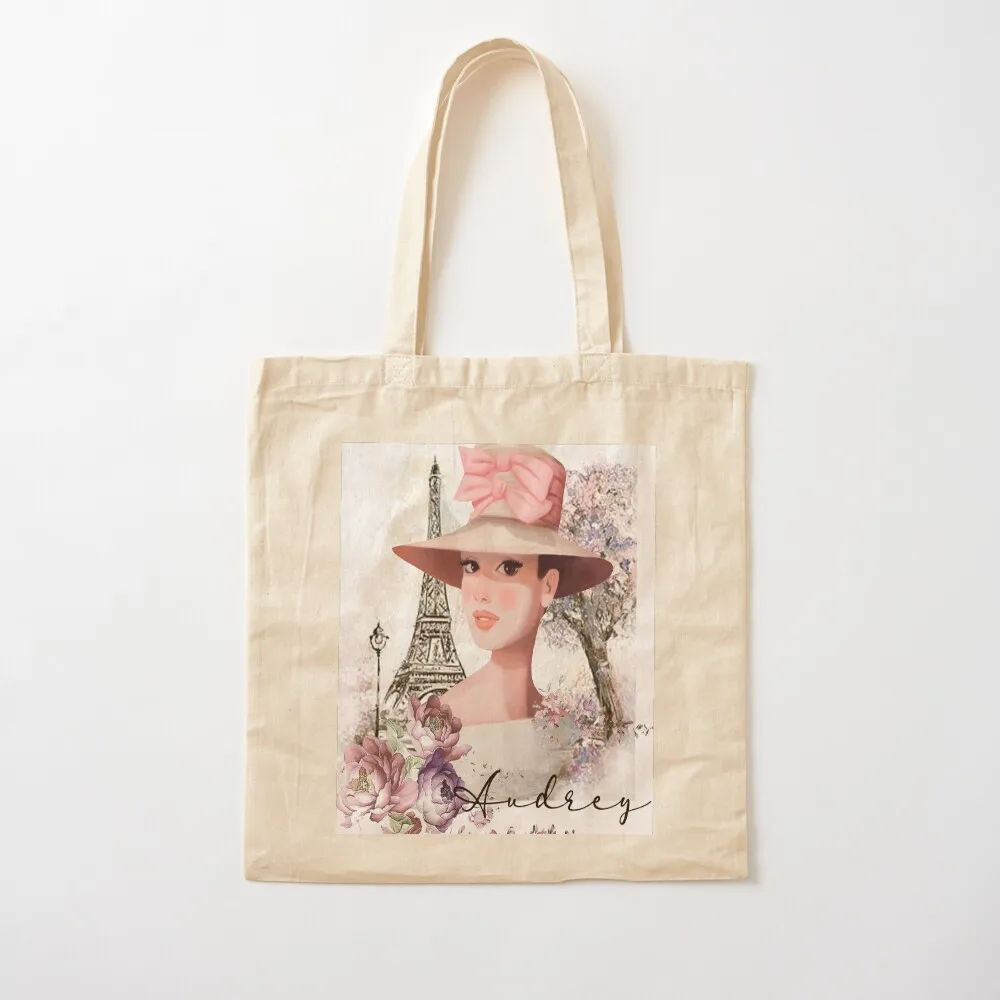 AUDREY HEPBURN FASHION ICONE PARIS Tote Bag sacs de shopping Big bag bags woman 2025 Canvas shoulder bag
