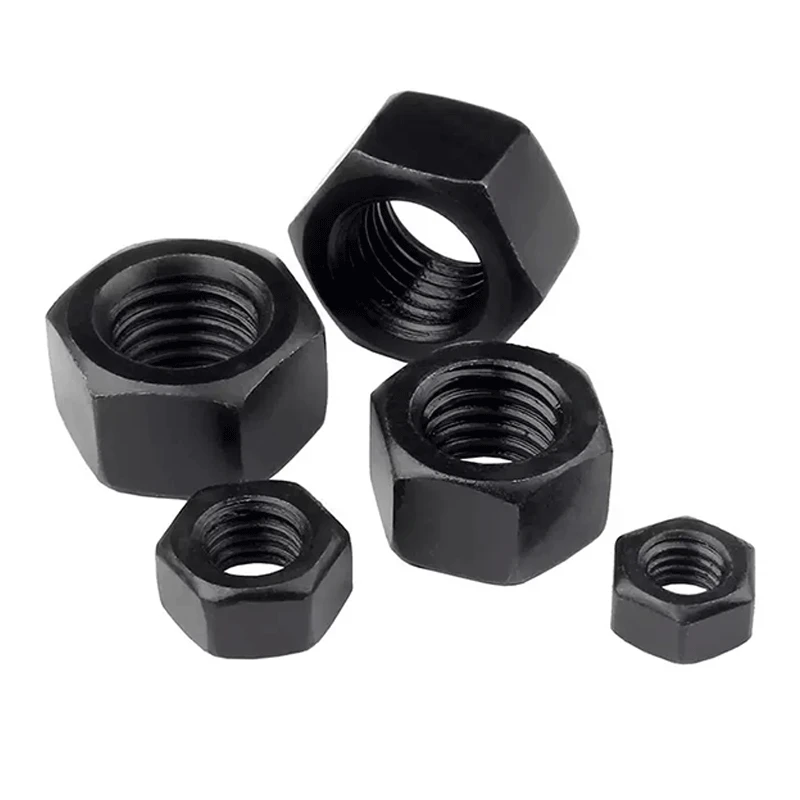 Black Hex Hexagon Nut M2 M2.5 M3 M4 M5 M6 M8 M10 M12 M14 M16 M18 M20 M22 M24 M27 M30 M36 Grade 8.8 Carbon steel Nuts DIN934