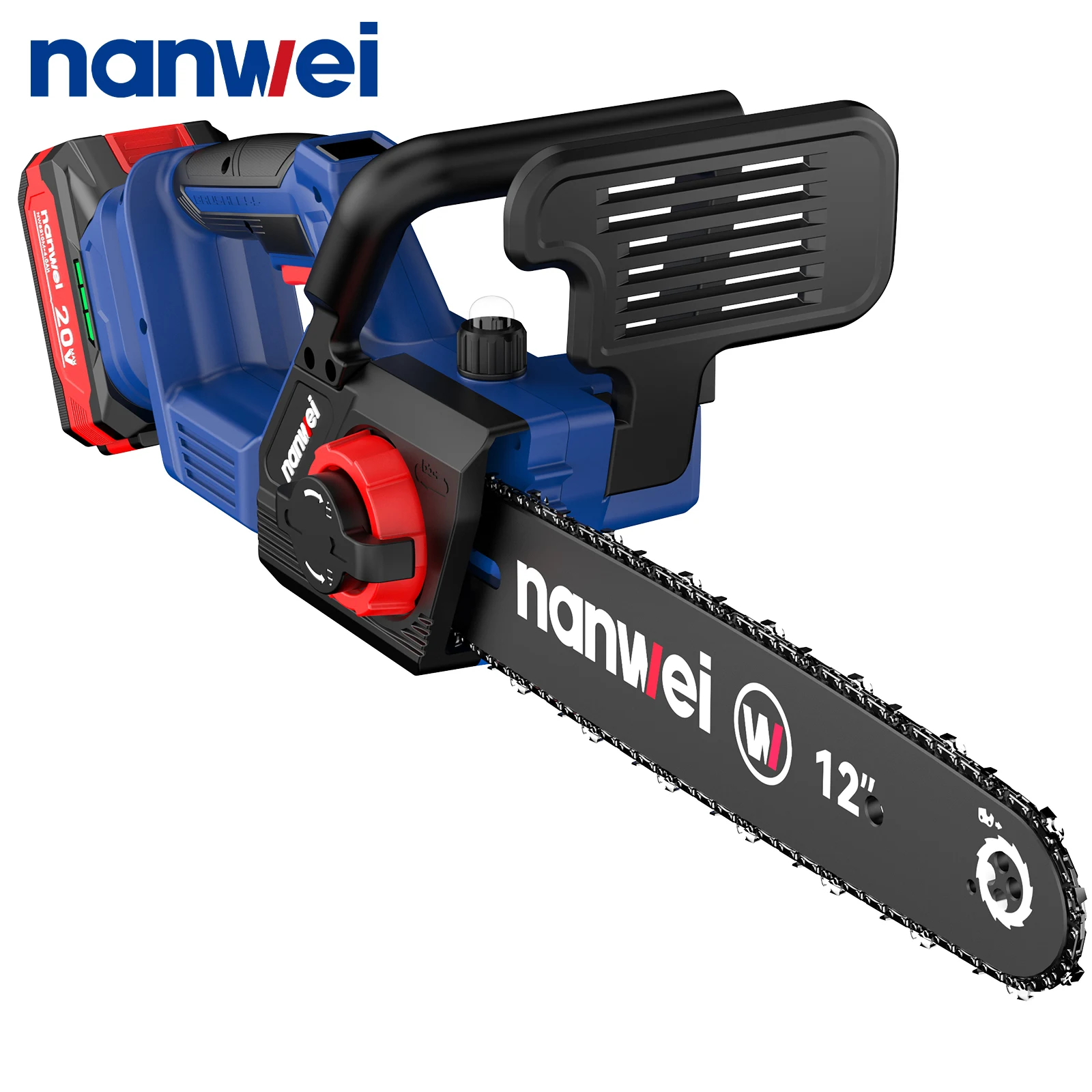 Nanwei Brushless Industrial Electric Chain Saw DIY Set For 12\'\'  Woodworking Tool Outdoor Logging Machine