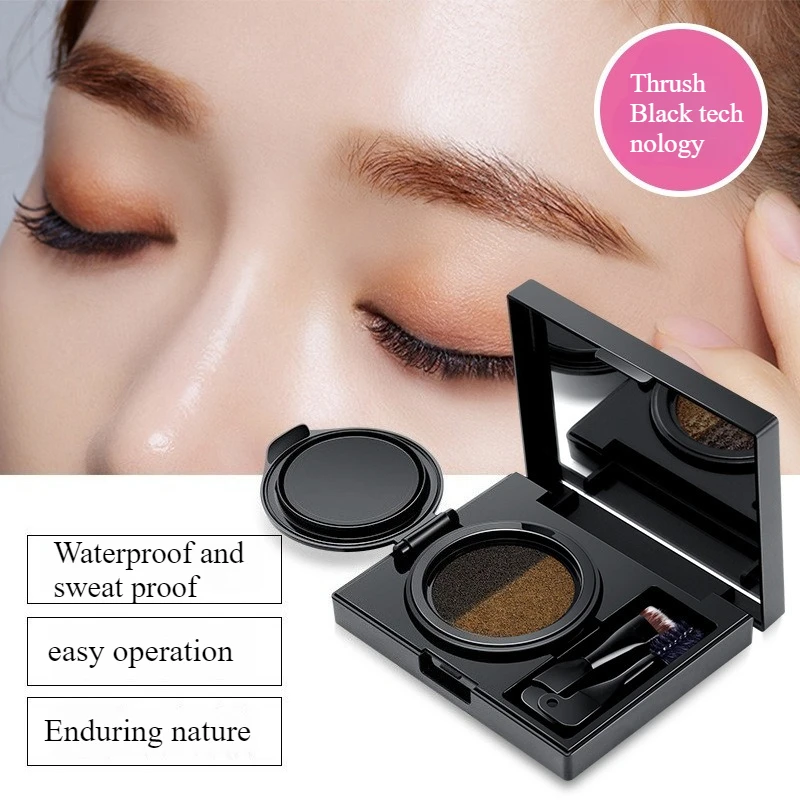 Two Tone Air Cushion Eyebrow Dye Is Waterproof, Sweat Proof, and Not Easy To Fade. It Is A Popular Wild Eyebrow Product