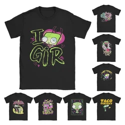 Invader Zim Valentine's Day I Love Gir Men's T Shirt Humorous Tee Shirt Short Sleeve Round Collar T-Shirt Pure Cotton Clothes
