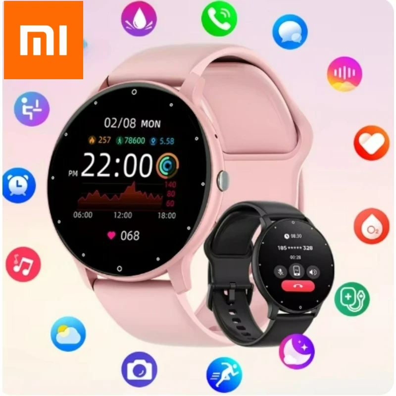 

Xiaomi женские умные часы с трекером активности, часы с пульсометром, кислородом в крови, монитором сна, спортивные женские умные часы для мужчин