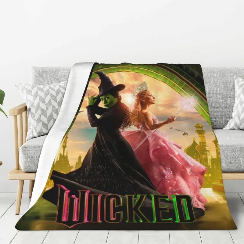 

Custom Wickeds Musical Movie Blanket 3D Printed Soft Flannel Fleece Warm Throw Blankets for Home Bedroom Sofa Bedspreads