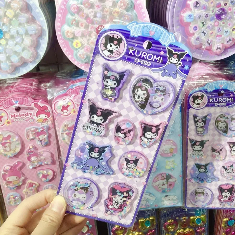 3D Hello Kitty Sticker Hangyodon Cinnamoroll Transparante Jelly Sticker Kristal Leuke Decoratieve Stickers Telefoonhoesjes Diy Speelgoed