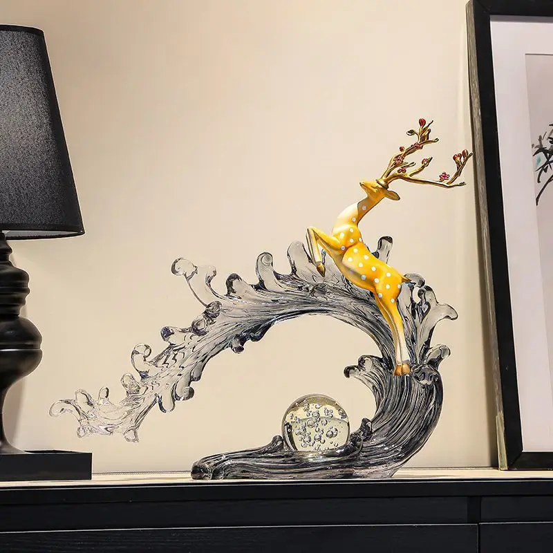 【وضع الأرضية】زخرفة زخرفية لخزانة النبيذ المزدهرة، خزانة تلفزيون مدخل غرفة المعيشة الفاخرة الخفيفة #3