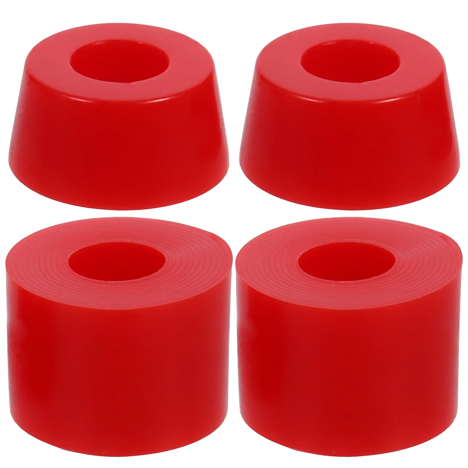 

4 Pcs Skateboard Shockproof Pad Red 2 Big 2 Small PU Wear Resistant Absorber Tools Parts Accessories Gasket Washers