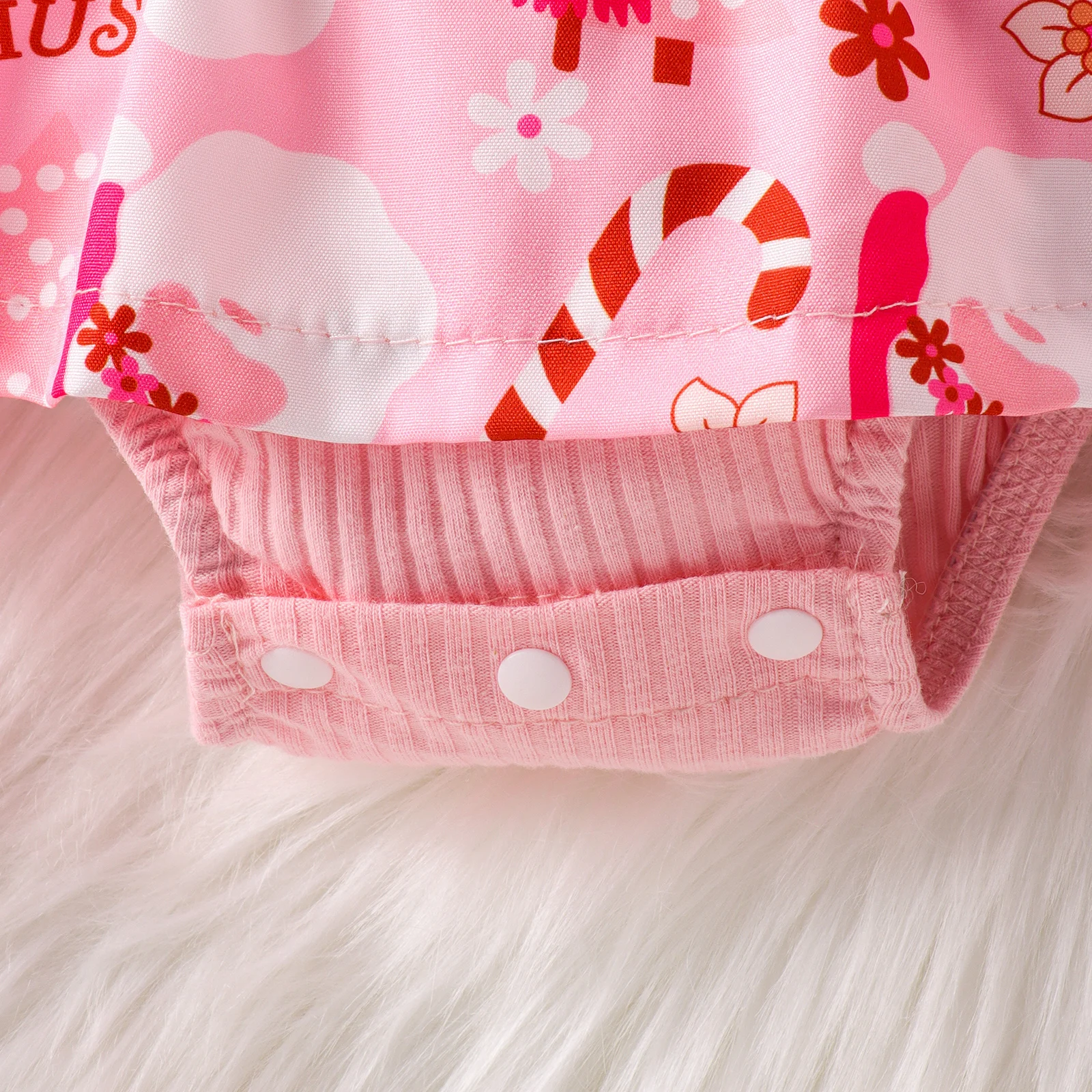 2PCS Autumn New Style 0-2 Year Old Girl Baby Sweet And Cute Round Collar Christmas Skirt Long-Sleeved Hat + Headscarf