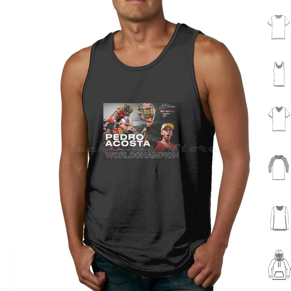 Pedro Tank Tops Print Cotton Pedro 37 Pedro Logo Racing Bike Motorcycle Moto Pedro Pedro Rider Number 37 Helmet Gp