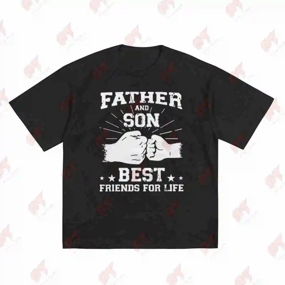 Father And Son Heartbeat Short Sleeve Tee 100% Cotton T-Shirt