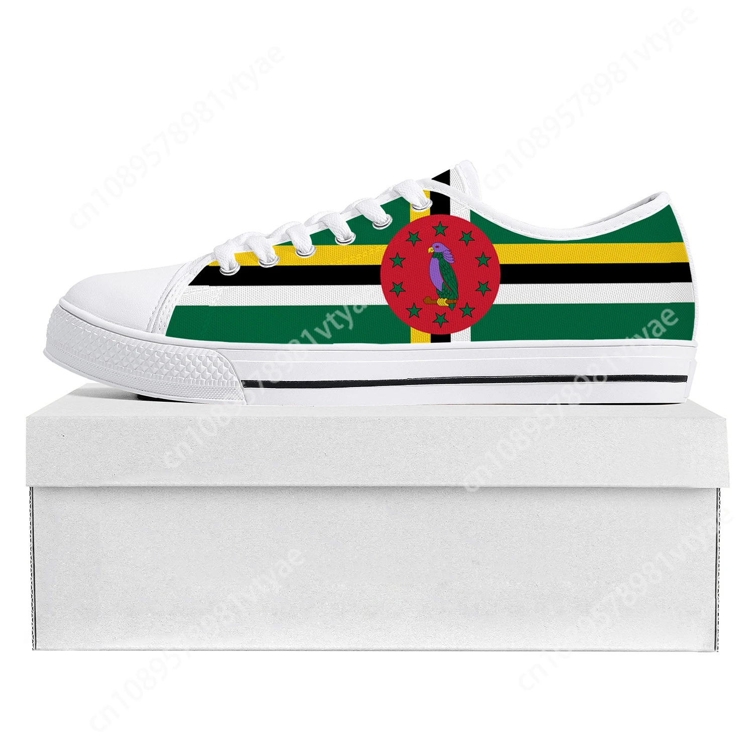 Commonwealth of Dominica Flag Low Top High Quality Sneakers Mens Womens Teenager Canvas Sneaker Prode Couple Shoes Custom Shoe