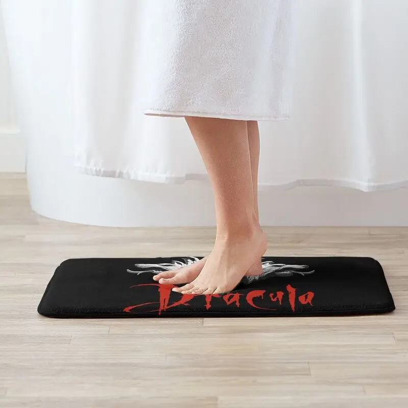 Dracula Bram Stoker Vampire Horror Movie Mat Rug Carpet Floor Cushion Bathroom Waterproof Bath Floor Mat