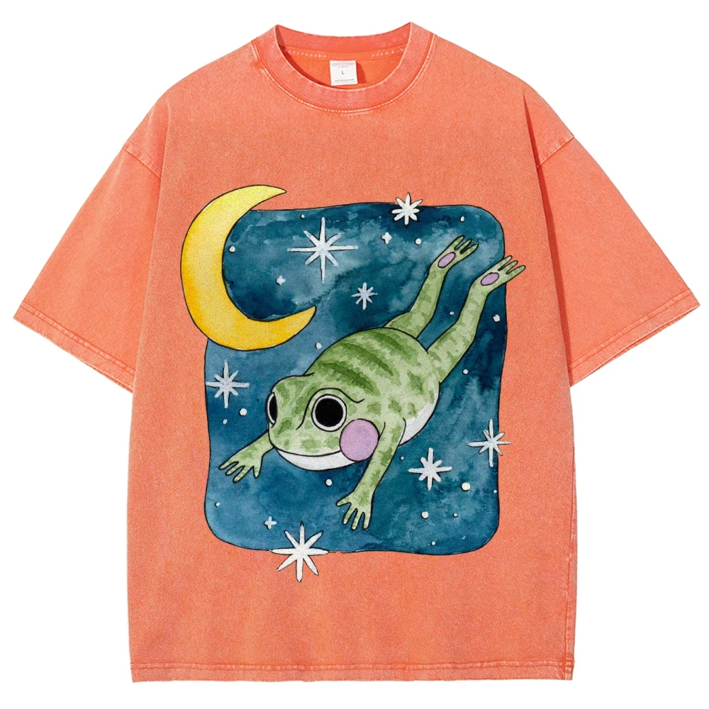 

Night Frog Shirt Women's Graphic Clothing Sales Unisex Oversized y2k Clothes Shirts Women's Shirt Vintage 90s Shirt