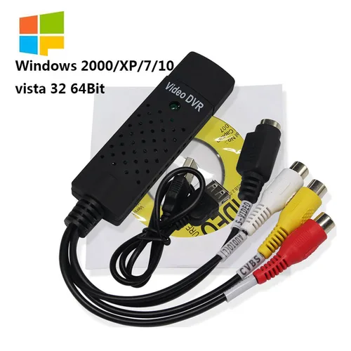 Tarjeta de captura de vídeo USB 2,0, convertidor de Audio y vídeo para TV, DVD, VHS, tarjeta adaptadora de captura de Audio para TV, vídeo, DVR