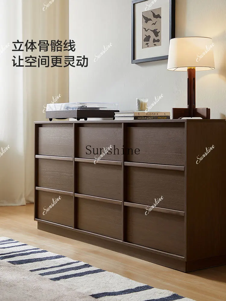 

Nine chest cabinet, locker, antique style, living room against the wall, storage cabinet FT