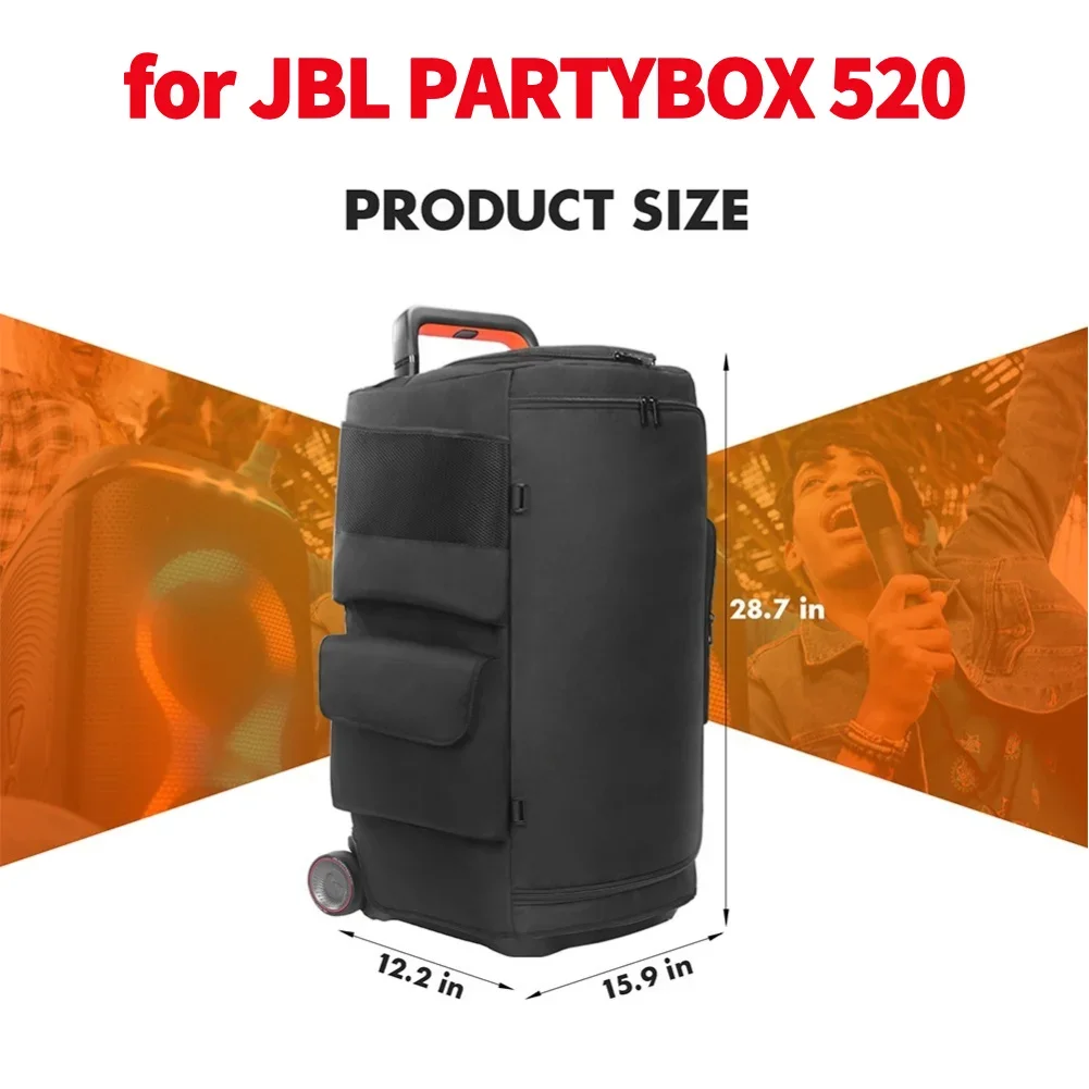Speaker Dust Cover Waterproof Speaker Protective Cover Double-Sided Storage Bag for JBL PARTYBOX 310/320/110/120/520/710/1000 image 3