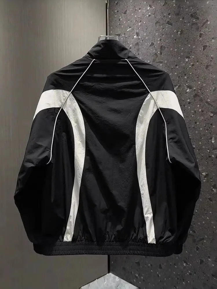 

Весенне-осенняя американская куртка на молнии с воротником-стойкой, мужская модная рабочая одежда, ветрозащитная цветная верхняя одежда Blo