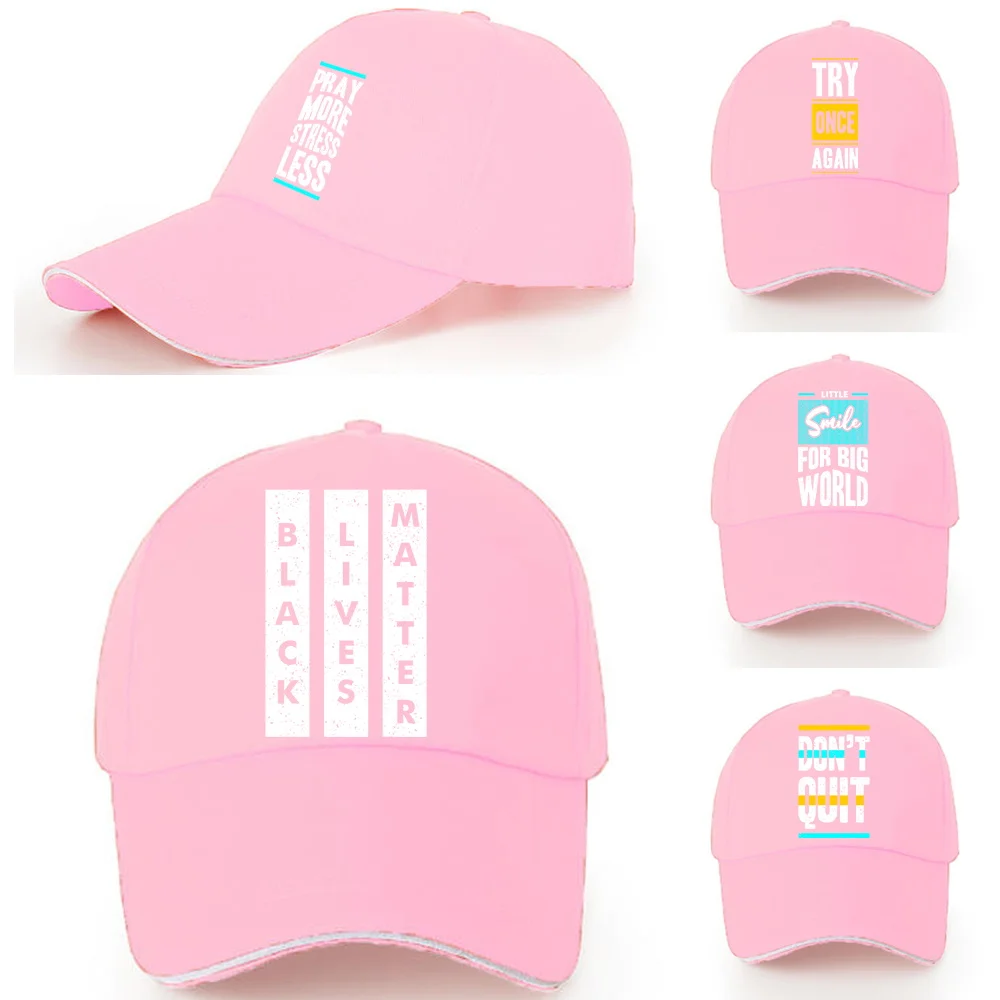 

Phrase Printing Baseball Hat Ladies Travel Visors Caps Fall Cotton Outdoor Sport Golf Sun Cap Fashion Portable Summer Adjustable