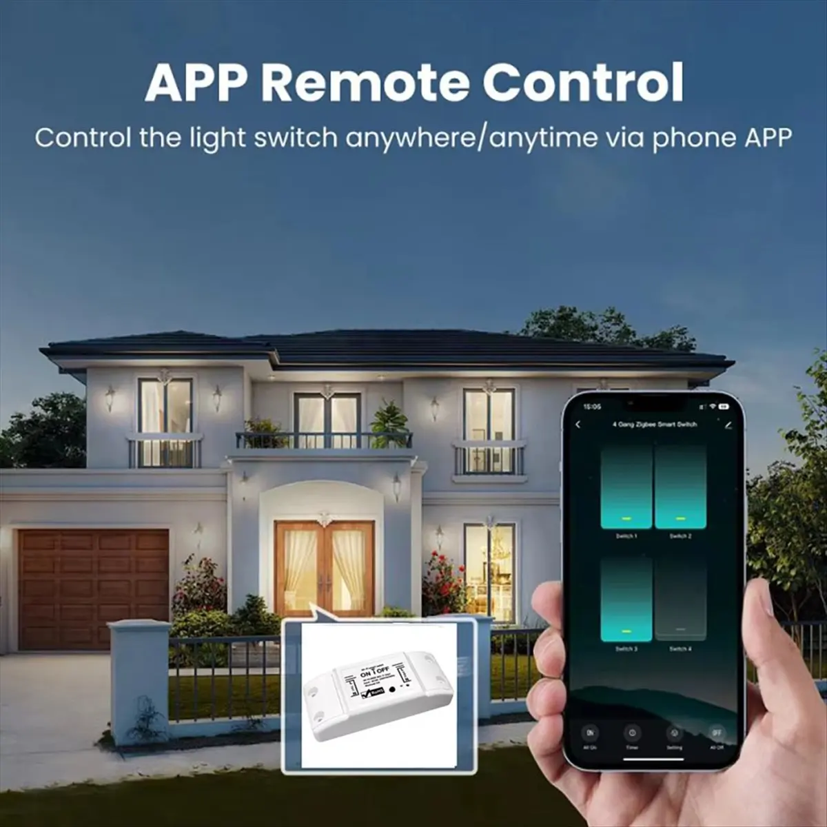 HAPPYDAY~ Tuya Smart WiFi Switch Mini Smart Breaker Smart Life Wireless Remote Control
