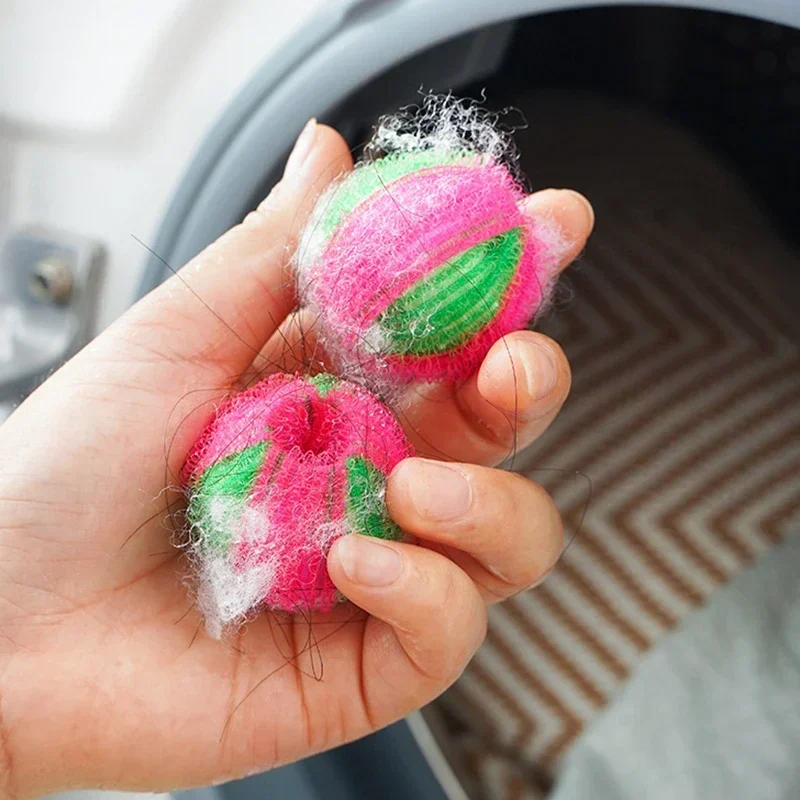 Bola mágica de nailon para quitar el pelo, herramienta de limpieza de ropa reutilizable, lavadora, de pelo de gato y perro atrapador, 6 piezas