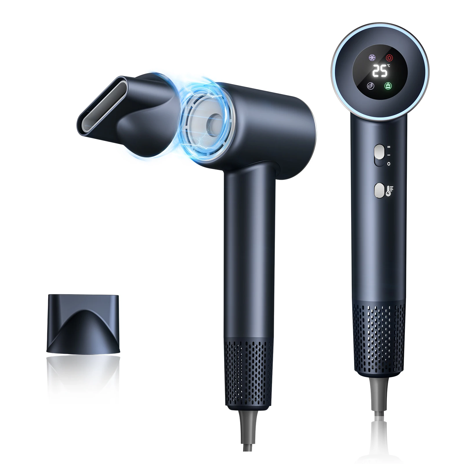 

New Hair Dryer Professional Lcd Liquid Crystal Display High Speed Blower Salon Ionic Hair Dryer