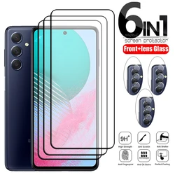 Vidrio 6 en 1 para Samsung Galaxy M54, cubierta de pegamento completo de vidrio 9H HD, Protector de pantalla para Samsung M54