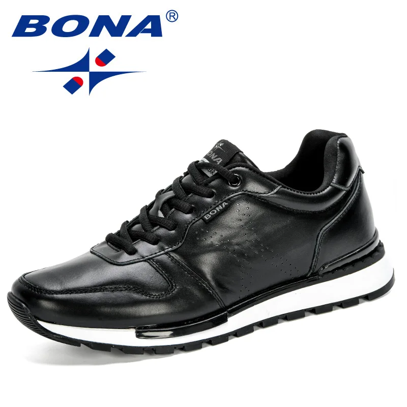 BONA New Designers Business Dress Shoes Genuine Leather Formal Office Men Shoes Party Fashion Wedding Man Footwear Trendy