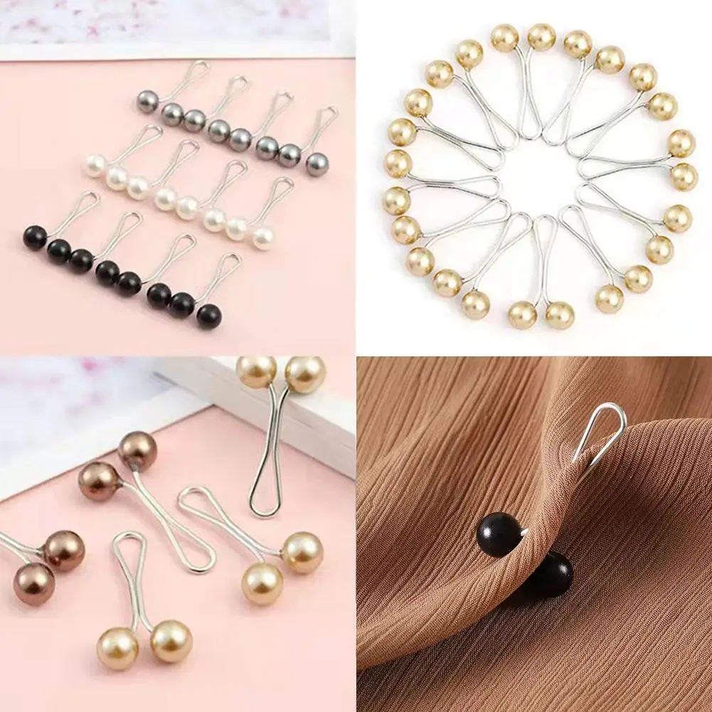 12PCS Multicolor Headscarf Pearl Pins Clips Pins Up Shawl Hijab Arab Craft Islamic Clips Pearl Scarf Pins Muslim DIY Access F0G9