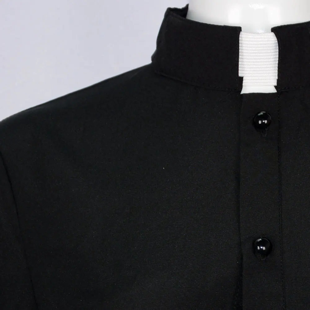 Costume da clero da donna Ministro della chiesa Abito longuette Abito liturgico Colletto con linguetta Sacerdote Pastore Predicatore Abito cosplay