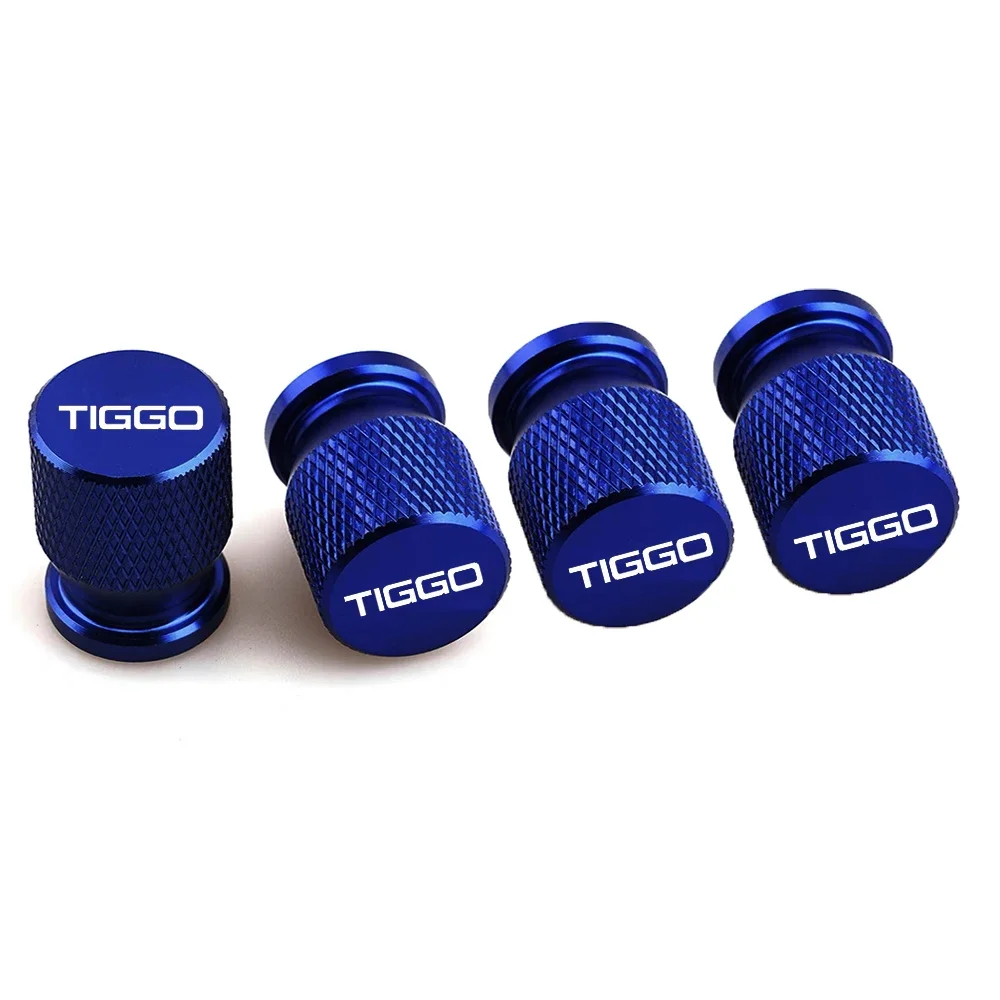 4pcs Car Wheel Tire Valve Caps Tyre Stem Covers Aluminum Alloy Airdust Waterproof for Chery TIGGO 3 TIGGO 4 5 7 PRO 8 plus