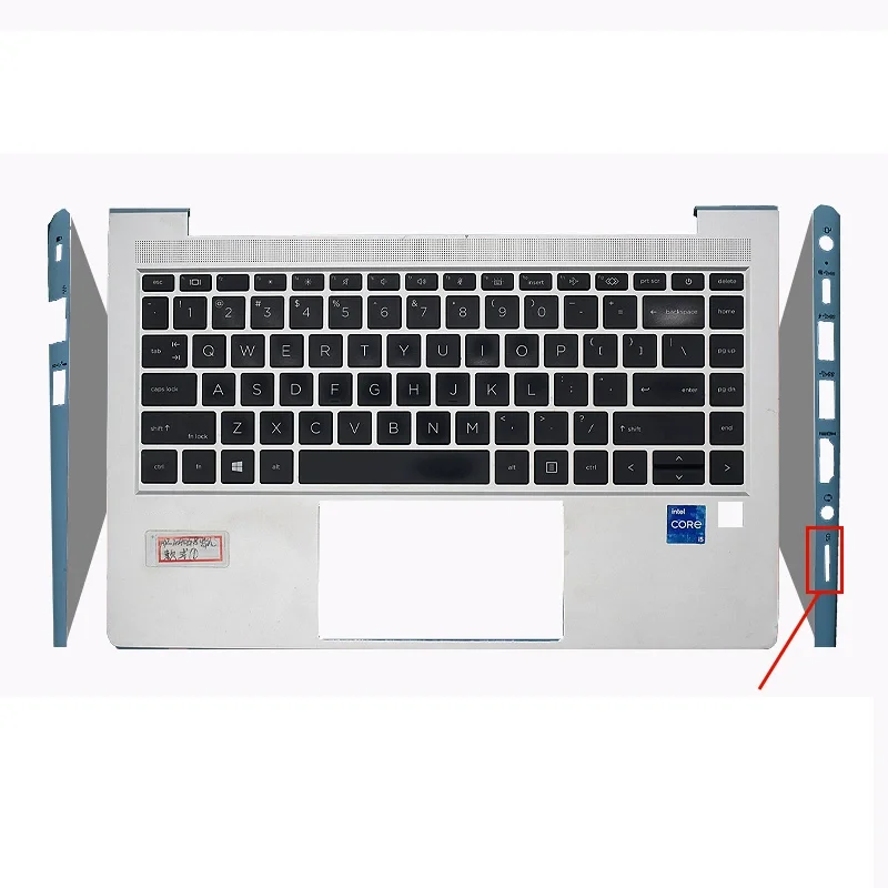 

Верхний чехол с упором для рук и клавиатурой с американской раскладкой для HP ProBook 440 G8 440 14 дюймов G9 14 дюймов G10 серебристого цвета