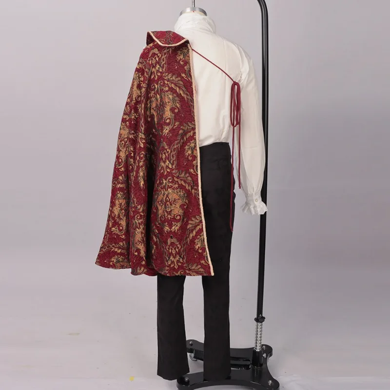 

RenFaire Medieval Renaissance Tudor King Noble Costume New Shirt Cloak Set Men's Stage Cosplay Performance Cape Outfit