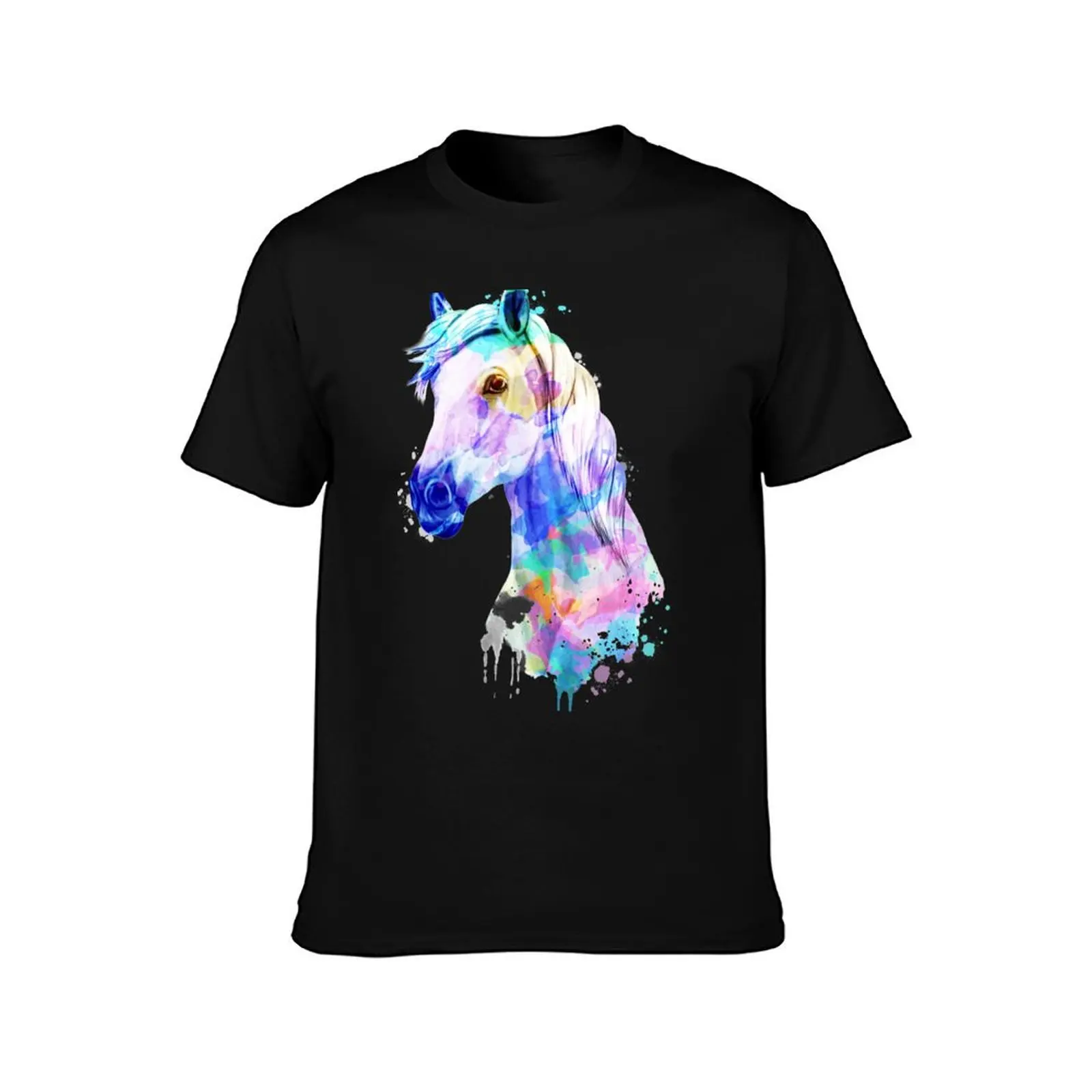 Horse Watercolor Painting, Watercolor Horse, Horse art, Horse Portrait T-Shirt Labor Work Casual T-Shirt