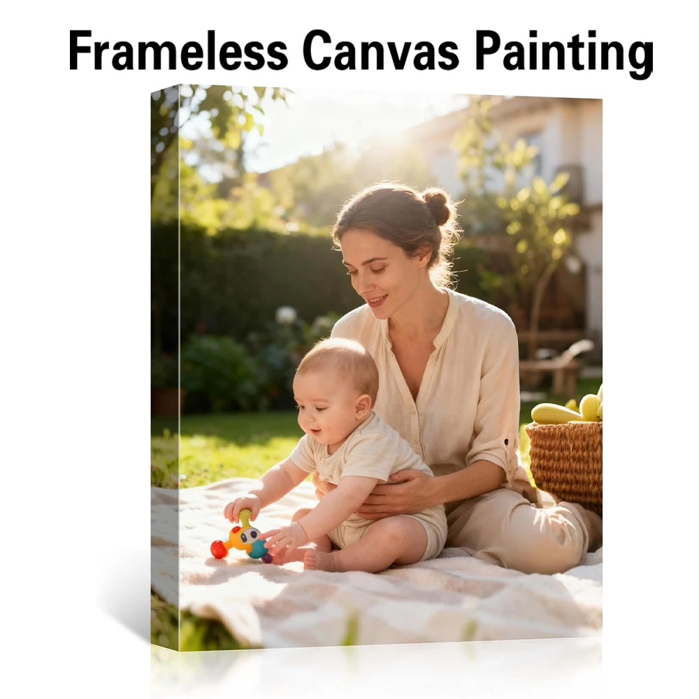 1pc Frameless Personalize Custom Photo Family Baby Canvas Paintings Black White Quotes Video Game Wall Pictures Print For Gamer