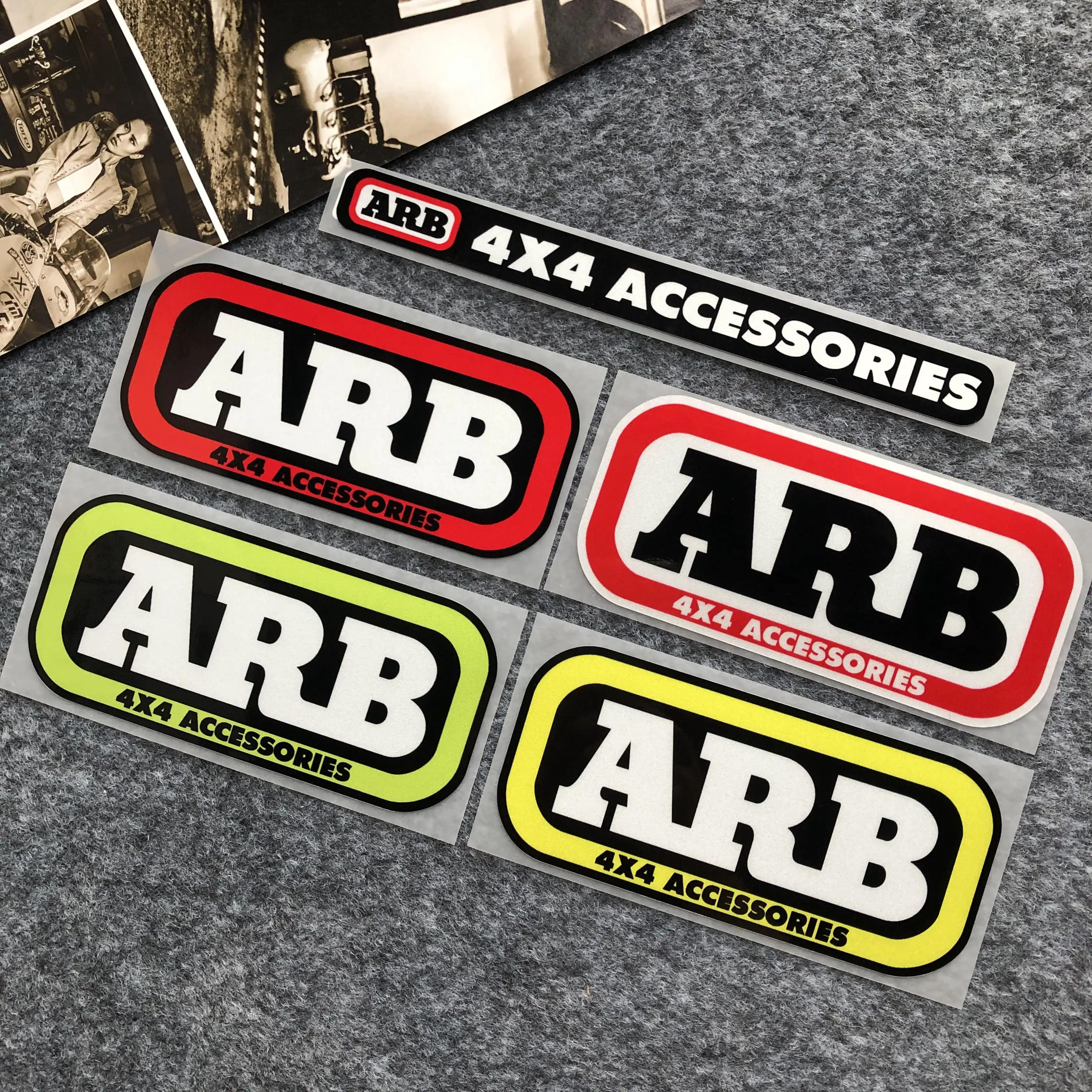 High Visibility ARB 4X4 Reflective Decals, Warning Stickers for Car Moto Window Fender Fuel Tank Trunk