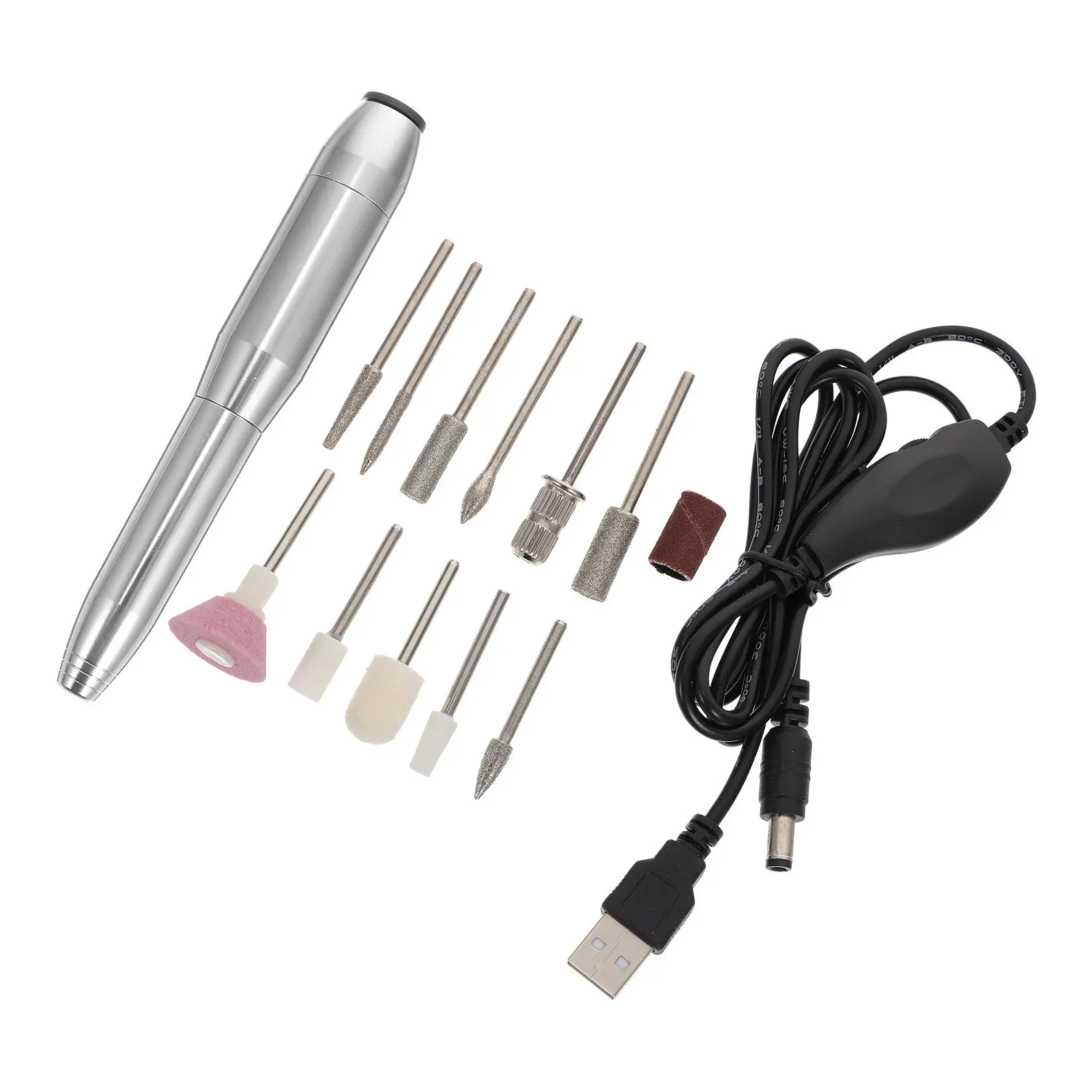 1 ชุดเครื่องเจียรเล็บไฟฟ้า มอเตอร์ทรงพลัง เงียบ ใช้งานสะดวก จับถนัดมือ หัวเจียรหลากหลาย ปรับความเร็วได้