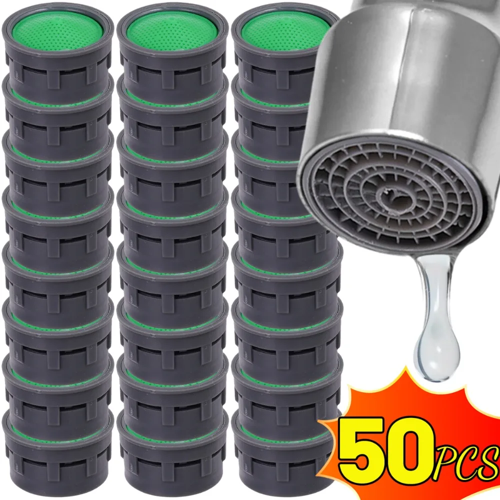 

50/5PCS Faucet Filter Aerator Flow Restrictor Replacement Parts Insert Sink Basin Tap Filter Anti-splash Head Faucet Accessories