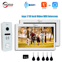 Tuya Wifi intercom, Tuya Smart Home Video Doorbell System 1080P 7/10-inch touch monitor video 160° Wired doorbell camera