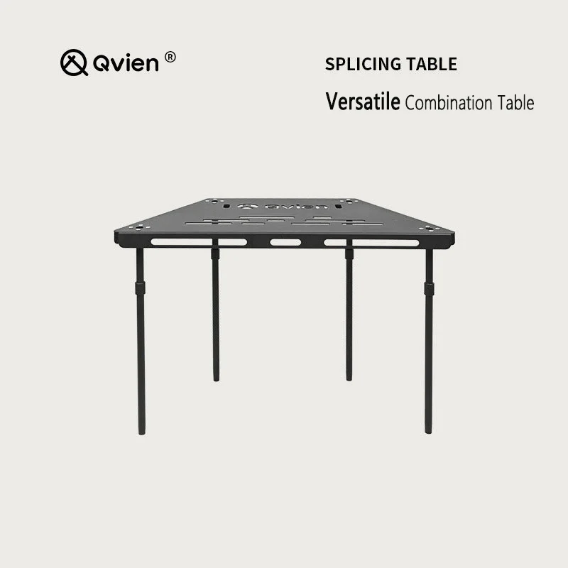 Qvien Outdoor Aluminum Alloy Versatile Barbecue Multi functional Combination Table Outdoor Camping Splicing Stove Table Portable