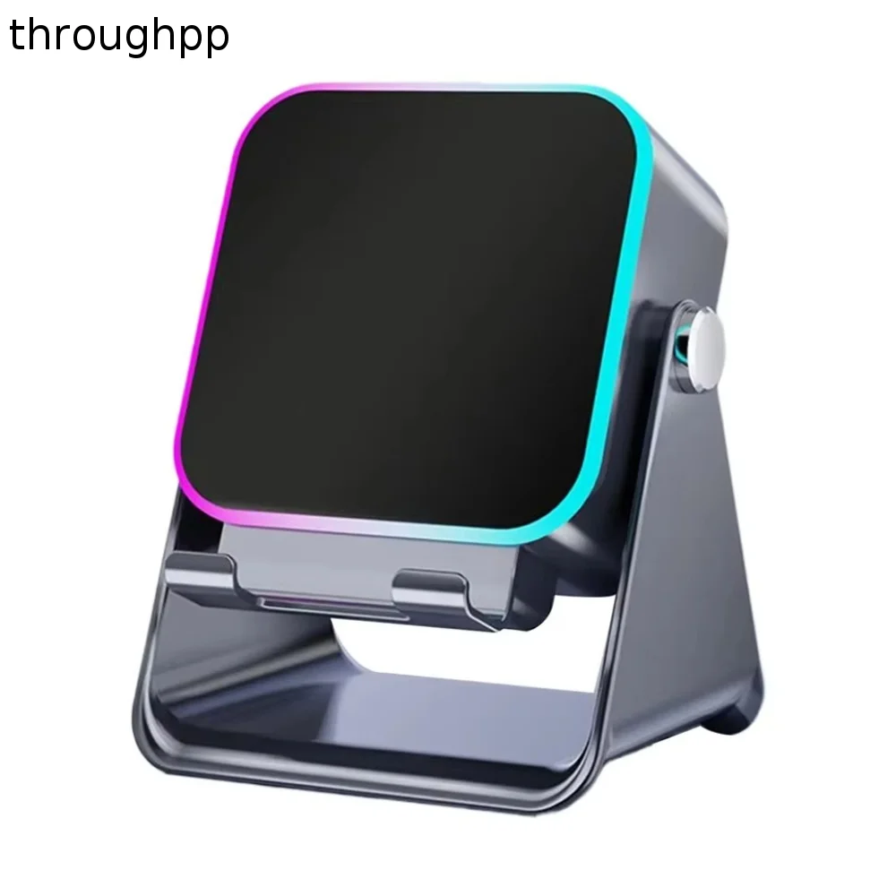 Auto-induction Wireless Induction Speaker RGB Light 8 Mode Bluetooth Speaker Phone Stand Adjustable 360 Degree