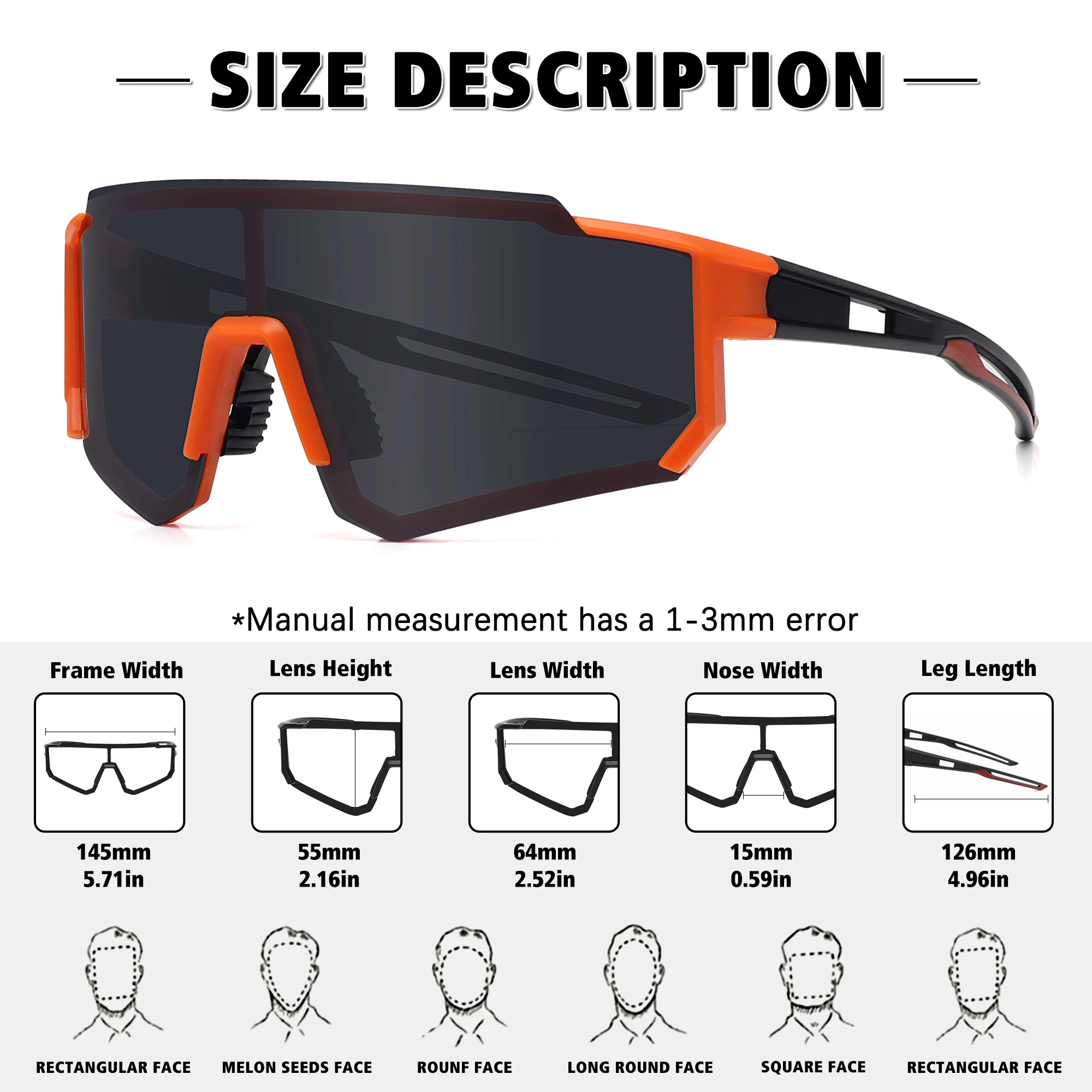 WOWSUN جديد الرجال الرياضة UV400 الدراجات نظارات دراجة النظارات الشمسية النساء في الهواء الطلق الجبلية القيادة الدراجة نظارات الجري التنزه نظارات #4