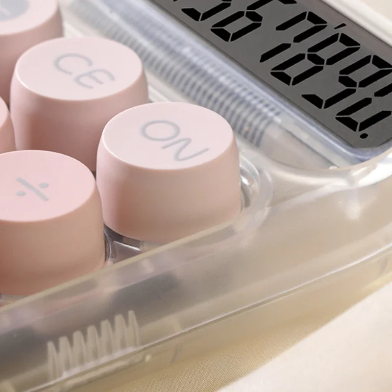 آلة حاسبة Kawaii متدرجة 10 بت لسطح المكتب، مناسبة لمكاتب الأعمال والمنازل ومستلزمات القرطاسية المدرسية