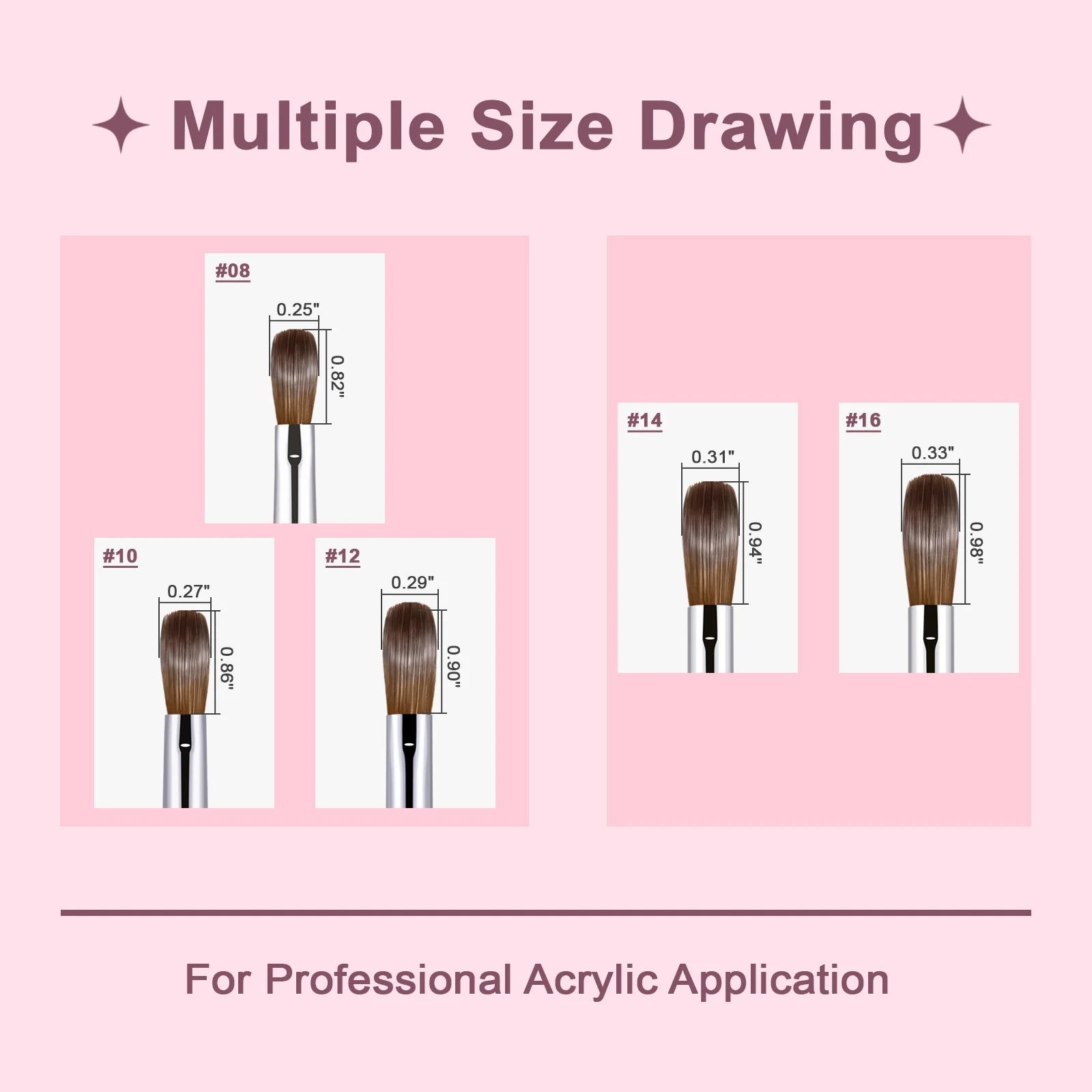 كولينسكي السمور الاكريليك فرشاة مجعد الأشعة فوق البنفسجية هلام نحت القلم السائل مسحوق DIY بها بنفسك مانيكير مسمار الرسم الساخن الوردي فرش فنية أدوات #4