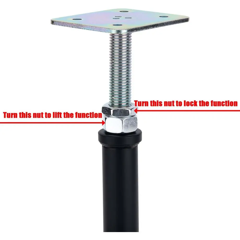 Gato de piso ajustable con soportes de elevación de 4 postes, rango de 9,5-13,5 para uso en garaje doméstico