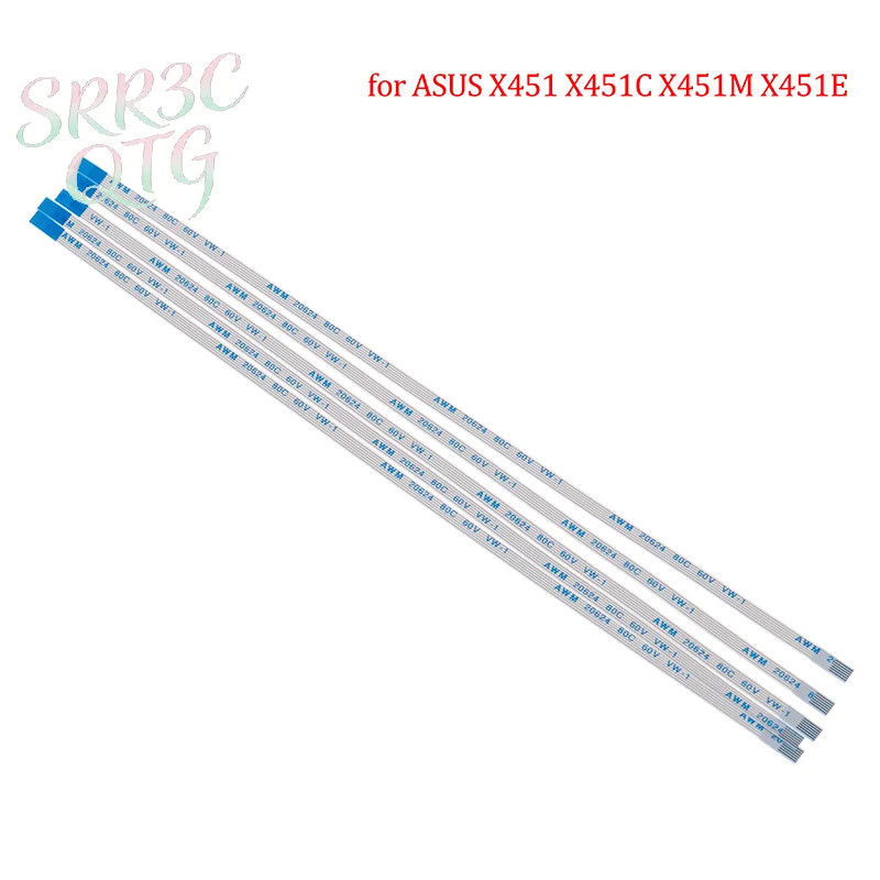 Cabo de interruptor para laptop, 5 peças, para asus x451 x451c x451m x451e, linha de inicialização, 6 pinos, botão liga/desliga, cabo conector flexível