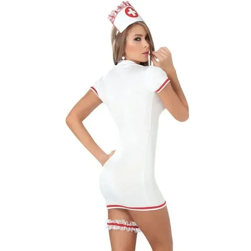 Sexy Dessous Cosplay Dienst mädchen Krankens ch wester Uniform Frauen Kleid Unterwäsche erotische Dessous Porno Kostüme Babydoll Spitze erotische Rollenspiel